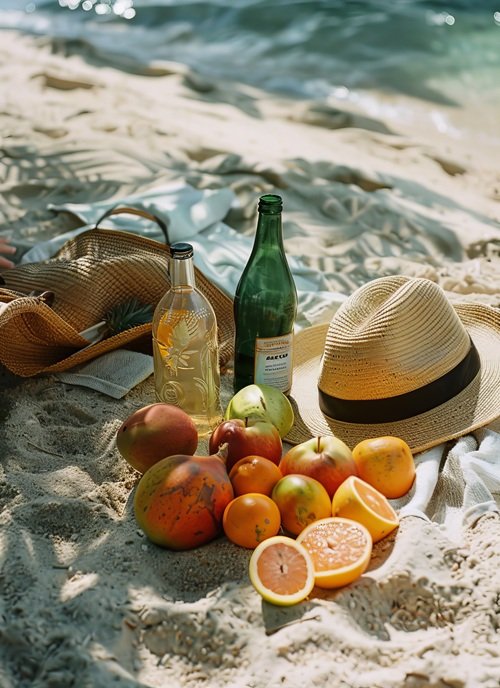 Picnic na praia Imagem Freepik